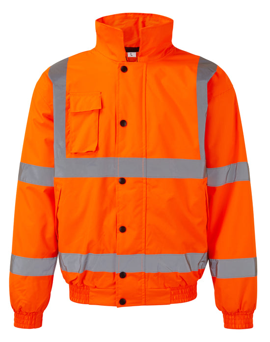 Hi Vis Bomber Jacket - ORANGE