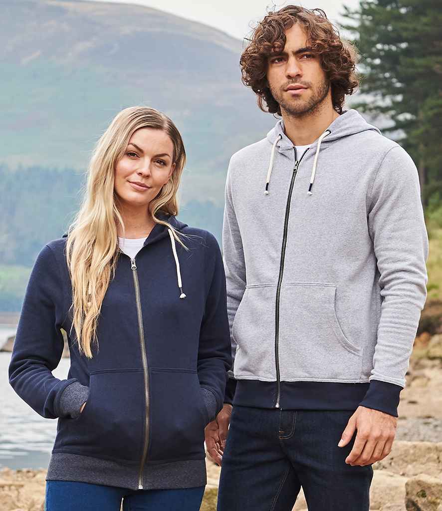 EA051 Heather Grey/Navy Model