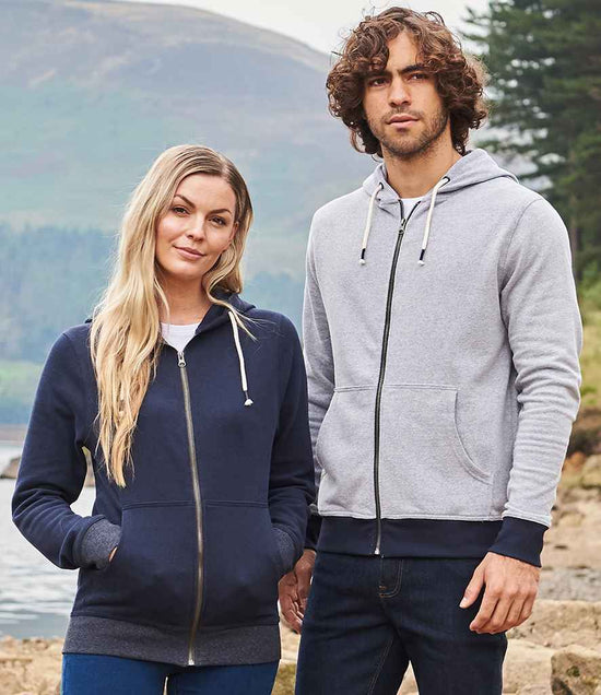 EA051 Heather Grey/Navy Model