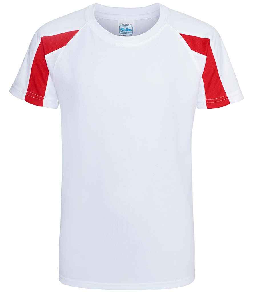 JC003B Arctic White/Fire Red Front