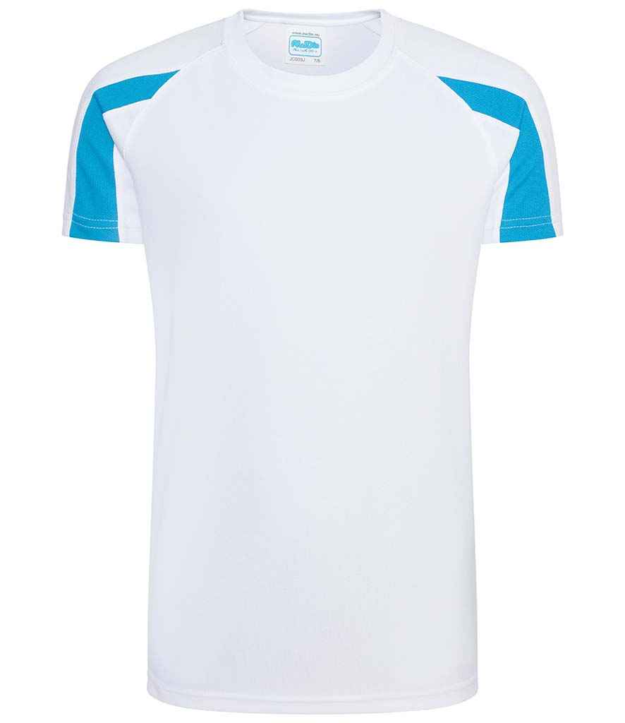 JC003B Arctic White/Sapphire Blue Front