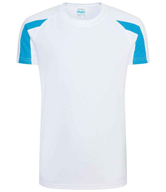 JC003B Arctic White/Sapphire Blue Front