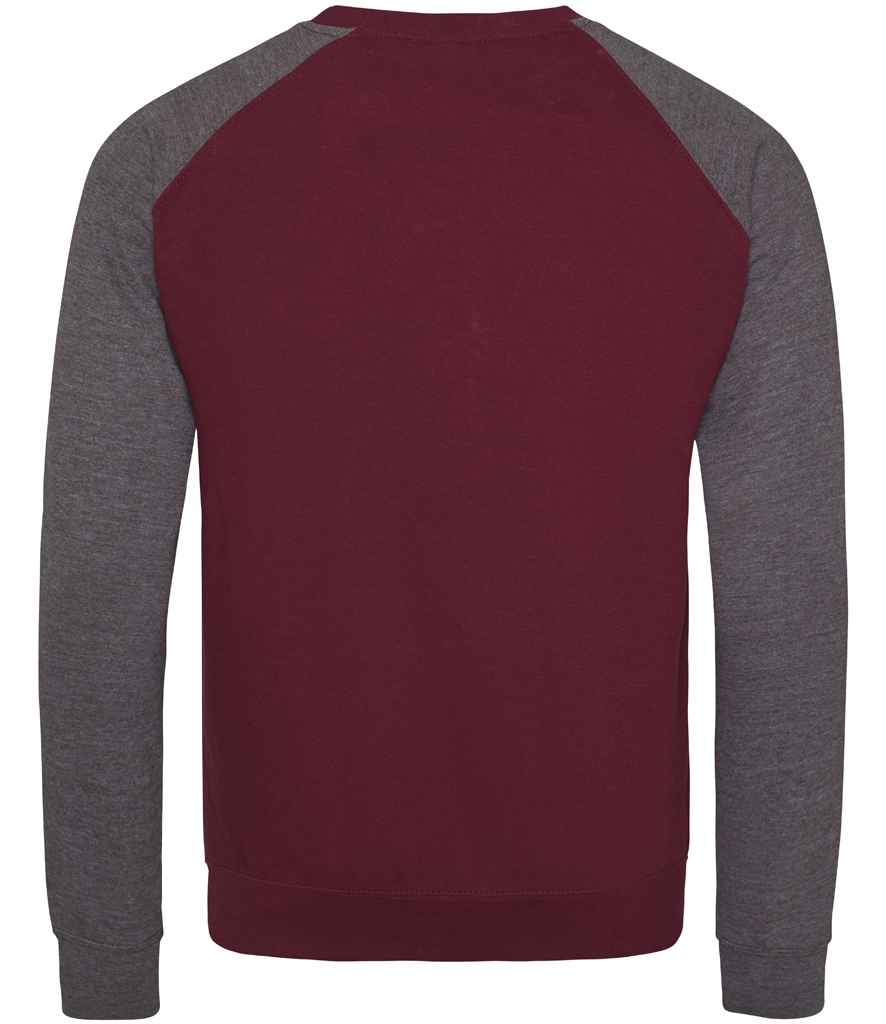 JH033 Burgundy/Charcoal Back