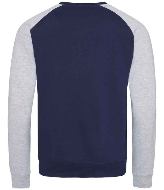 JH033 Oxford Navy/Heather Grey Back