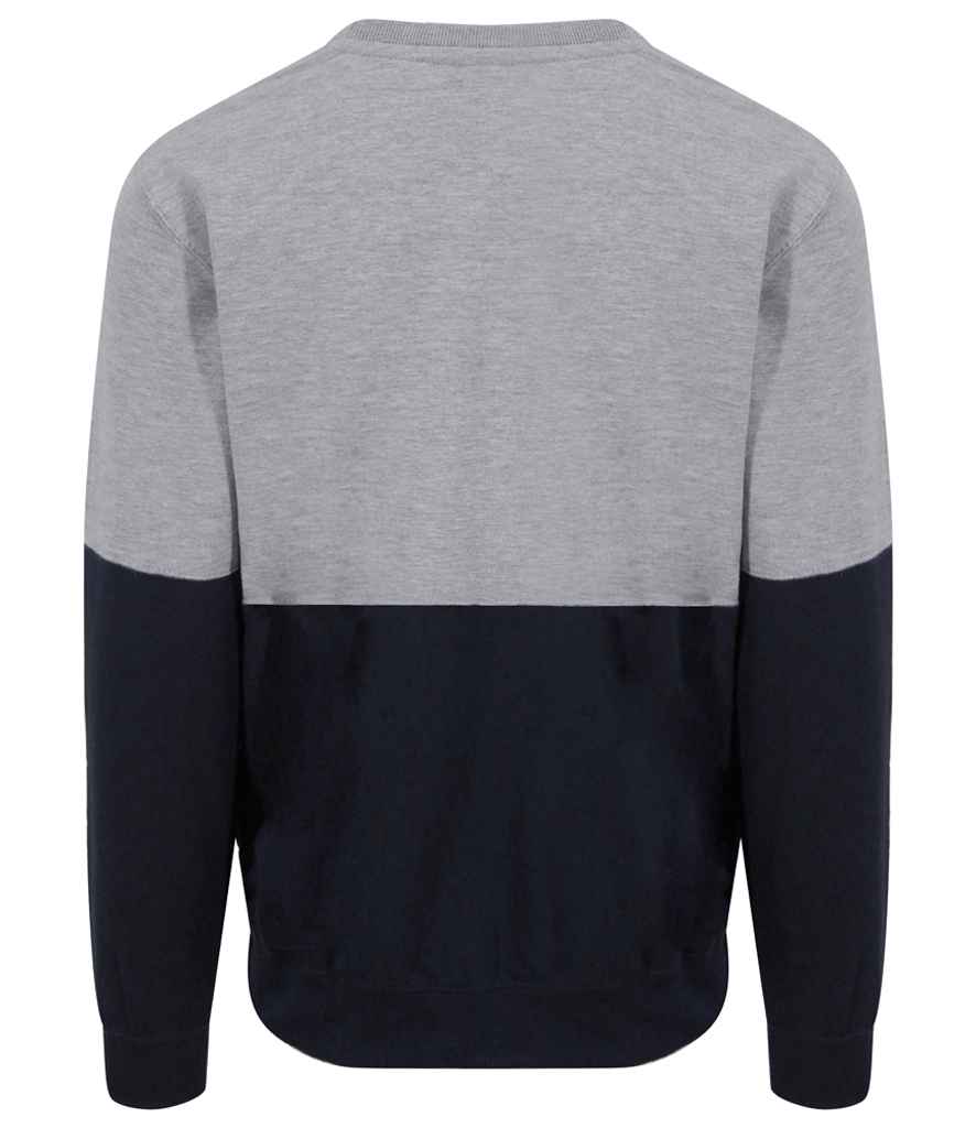 JH038 Heather Grey/New French Navy Back