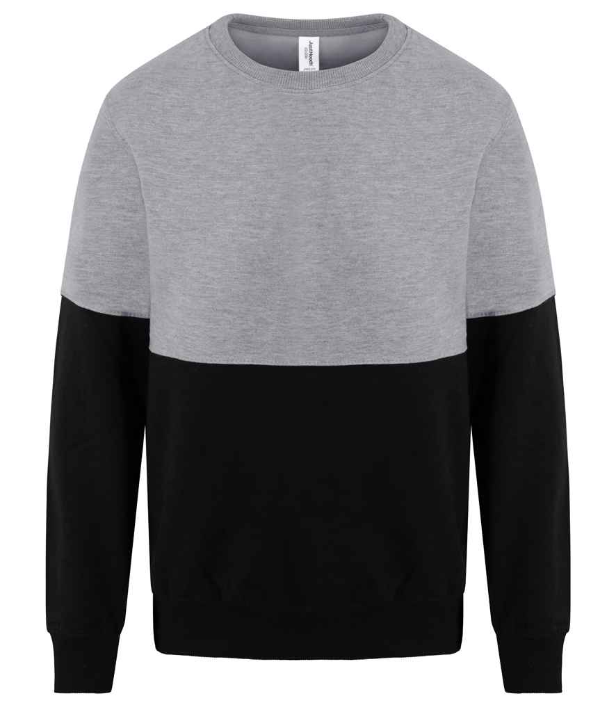 JH038 Heather Grey/Deep Black Front