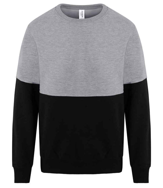 JH038 Heather Grey/Deep Black Front