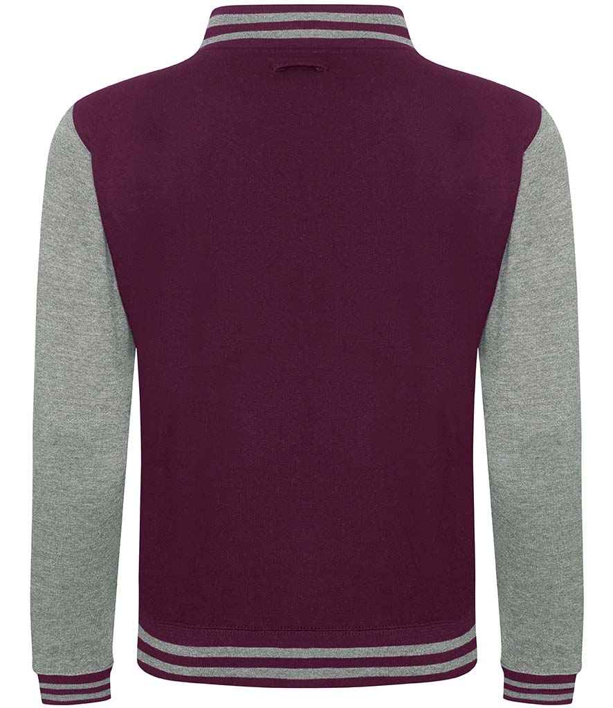 JH043 Burgundy/Heather Grey Back