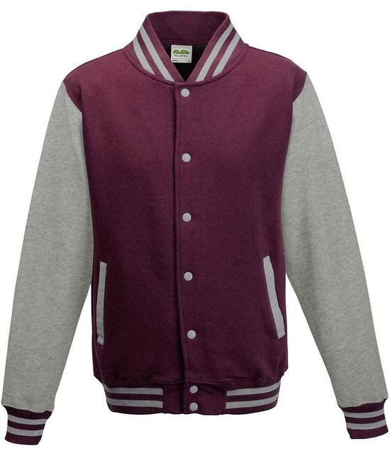 JH043 Burgundy/Heather Grey Front