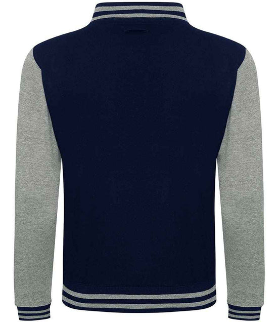 JH043 Oxford Navy/Heather Grey Back