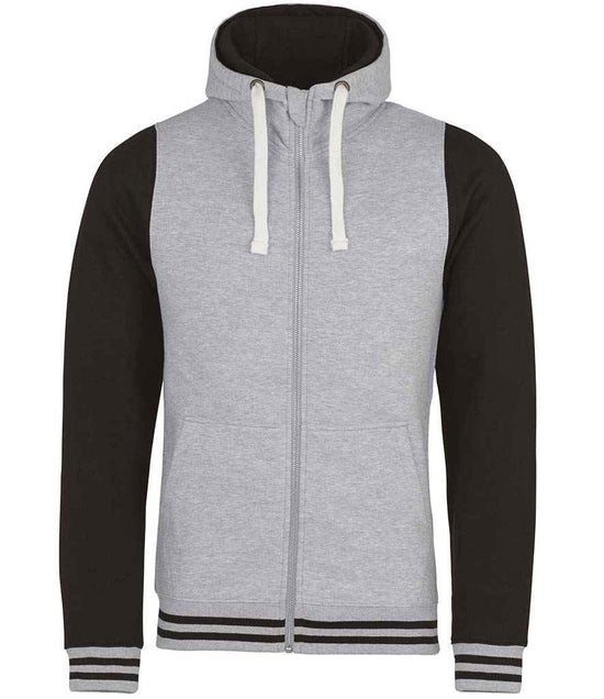 JH051 Heather Grey/Jet Black Front