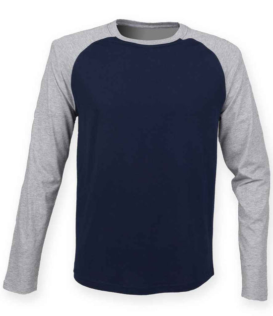 SF271 Oxford Navy/Heather Grey Front